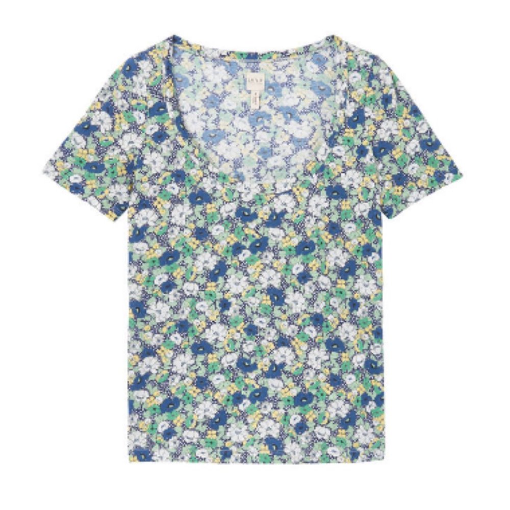 NWT RebeccaTaylor LA VIE SUZETTE FLORAL JERSEY TOP